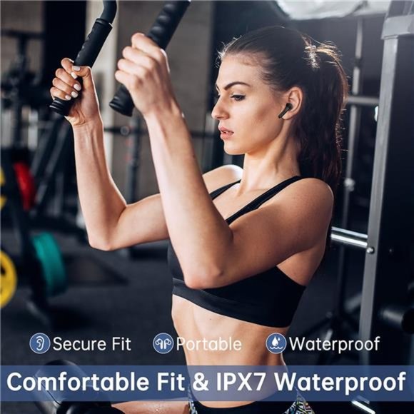 Wireless Earbuds, Bluetooth 5.1 Headphone 30Hrs Playtime - Picture 4 of 8